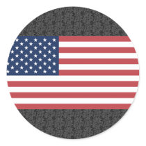 Usa Flag Round Stickers
