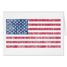 USA Flag Vintage Greeting Cards