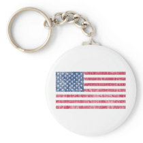 USA Flag Vintage Key Chain