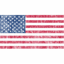USA Flag Vintage Acrylic Cut Out