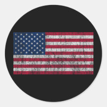 USA Flag Vintage Sticker