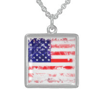 USA FLAG WASH NECKLACES