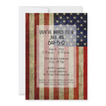 USA Flag with a vintage look Party Custom Announcements