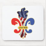USA Fleur de lis custom design mousepads