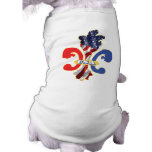 USA Fleur de lis pet clothing