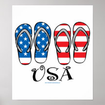 USA Flip Flops Posters