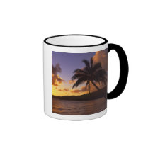 USA, Hawaii, Kauai, Colourful sunrise in a 2 Coffee Mug