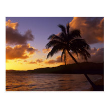 USA, Hawaii, Kauai, Colourful sunrise in a 2 Postcards