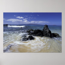 USA, Hawaii, Maui, Maui, Makena Beach, Surf on Poster