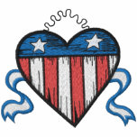 USA Heart embroidered shirts