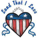 USA Heart embroidered shirts