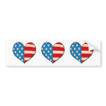 Usa Heart Flag bumper sticker