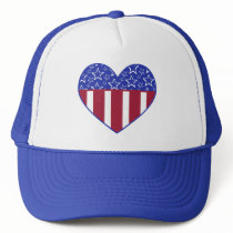 USA Heart Flag Hat