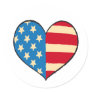 Usa Heart Flag sticker