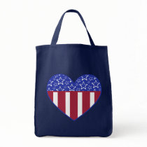 USA Heart Flag Tote Bag