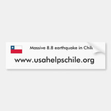 USA helps Chile Bumper Sticker