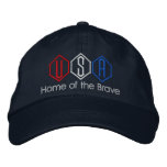 USA Home of the Brave embroidered hats