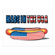 USA Hot Dog Post Cards