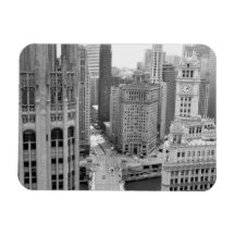 USA, IL, Chicago, Loop from Hotel Flexible Magnets