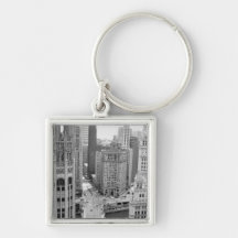 USA, IL, Chicago, Loop from Hotel Key Chains