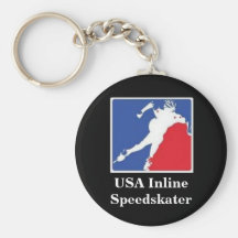 USA Inline Speedskater Keychain