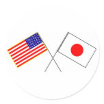 USA JAPAN flags stickers