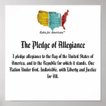 USA Logo Pledge of Allegiance Print