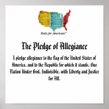 USA Logo Pledge of Allegiance Print