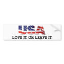 USA love it or leave it bumper stickers