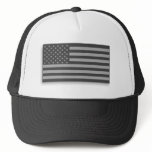 USA Low Visibility American Flag Camo Grey Hat