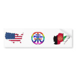 USA "Make Peace Not War" Afghanistan bumper stickers