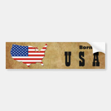 USA map Bumper Sticker