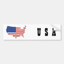 USA map Bumper Sticker