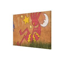 USA, New Mexico, Santa Fe. Wall mural of a Gallery Wrapped Canvas