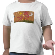 USA, New Mexico, Santa Fe. Wall mural of a Tshirt