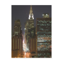 USA, New York City, View of Midtown with Post Card