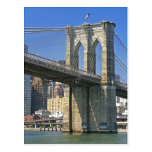 USA, New York, New York City. Brooklyn Bridge Post Card