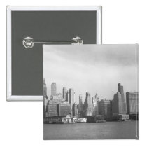 USA New York State New York City skyline buttons