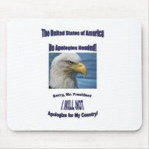 USA No Apologies Mouse Pad
