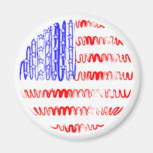 USA on White Magnet