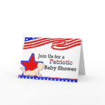 USA Patriotic Baby Shower Invitation Card