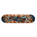 USA  Patriotic Naughty PinUp CowGirl skateboard