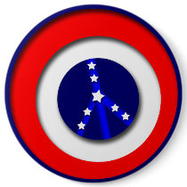 USA Peace Button