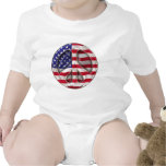 USA Peace Flag Baby Bodysuit