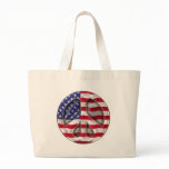 USA Peace Flag Canvas Bag