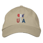 USA Red White and Blue embroidered hats