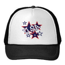 Usa Red, White, Blue Mesh Hat