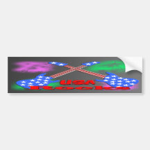 USA Rocks 4th Bumper Stickers