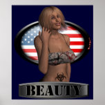 USA Sexy Pinup Girl Next Door American Print HOT!