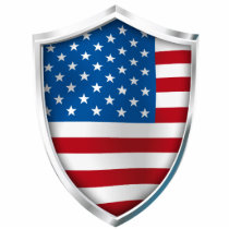 USA Shield Photo Sculpture